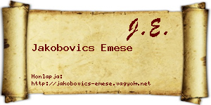 Jakobovics Emese névjegykártya